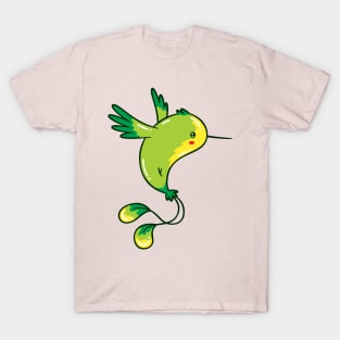 Green Hummingbird Flying #2, Kawaii Cute T-Shirt